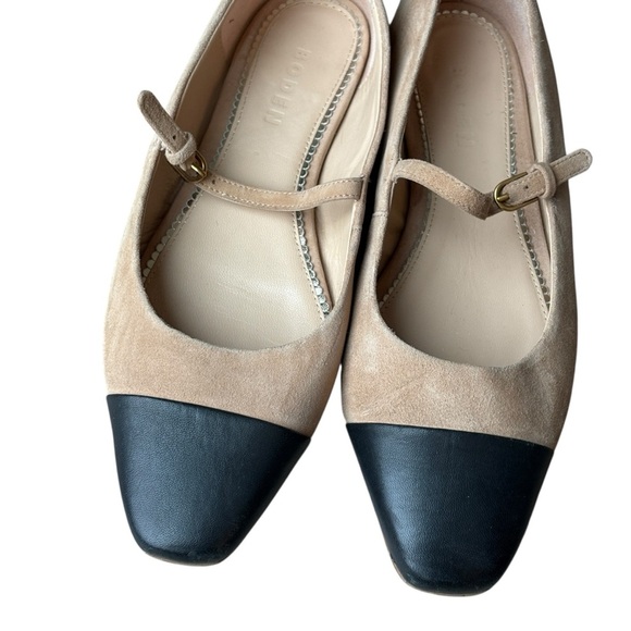 Boden Penelope Mary Jane Flats Shoes Size 39 US 8 Black Tan - Picture 6 of 10